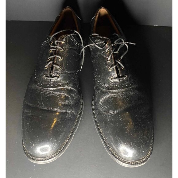 FootJoy Leather Icon Croc Saddle Black Mens 15 52108 Golf Spikes - Picture 2 of 7